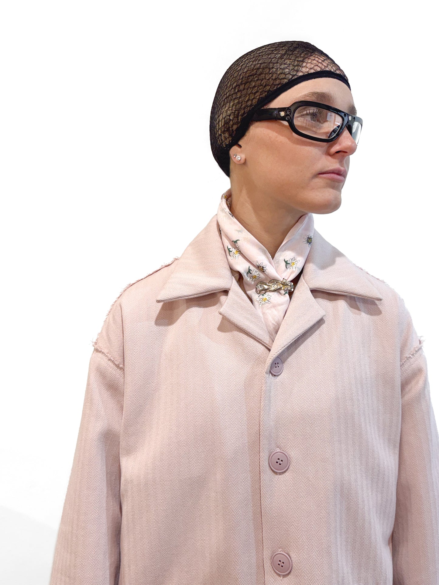 Cotton Pink Overshirt Puffer Jacket