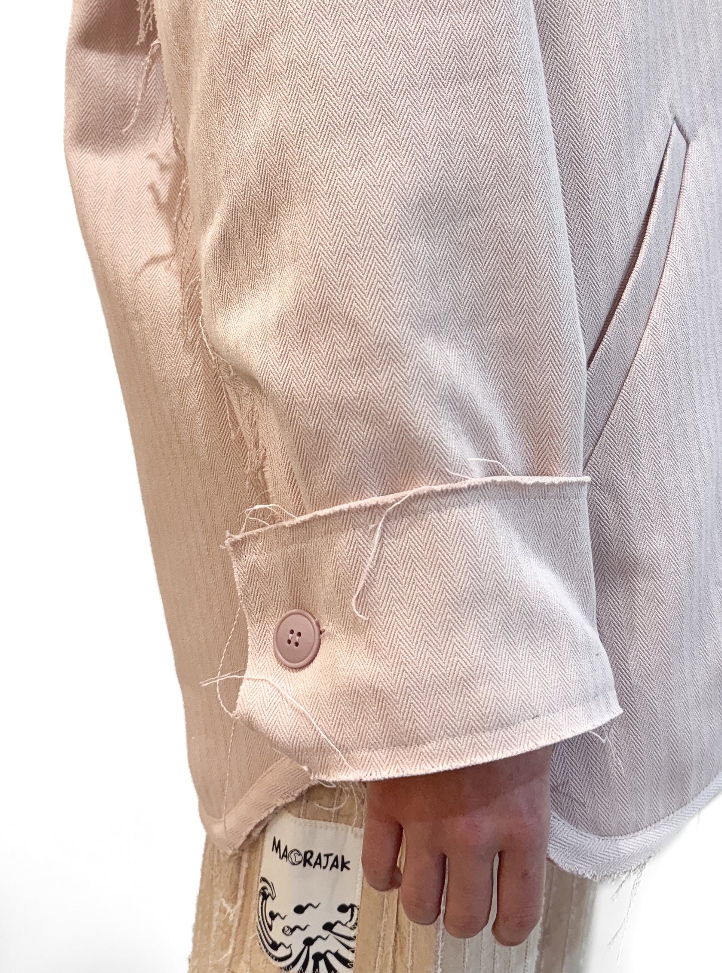 Cotton Pink Overshirt Puffer Jacket